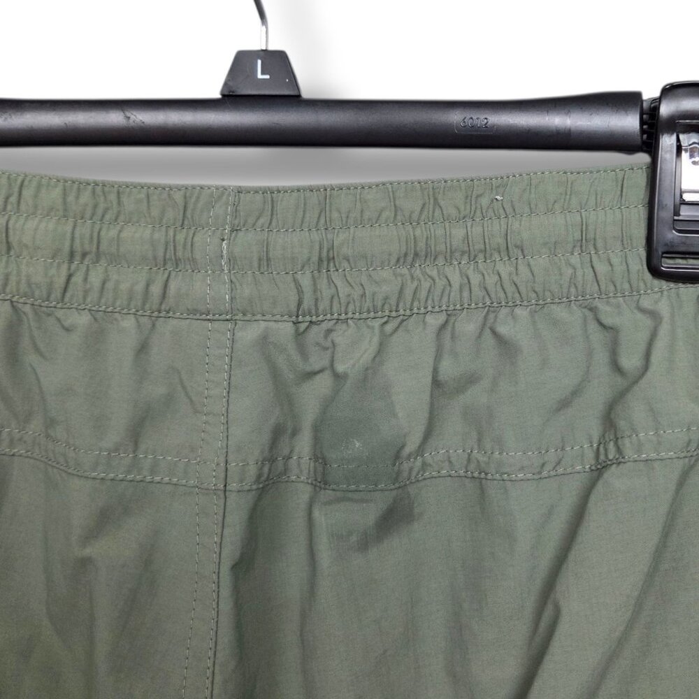 Columbia Windbreaker Cargo Pants Womens Large Cropped Hiking Green - Picture 9 of 12